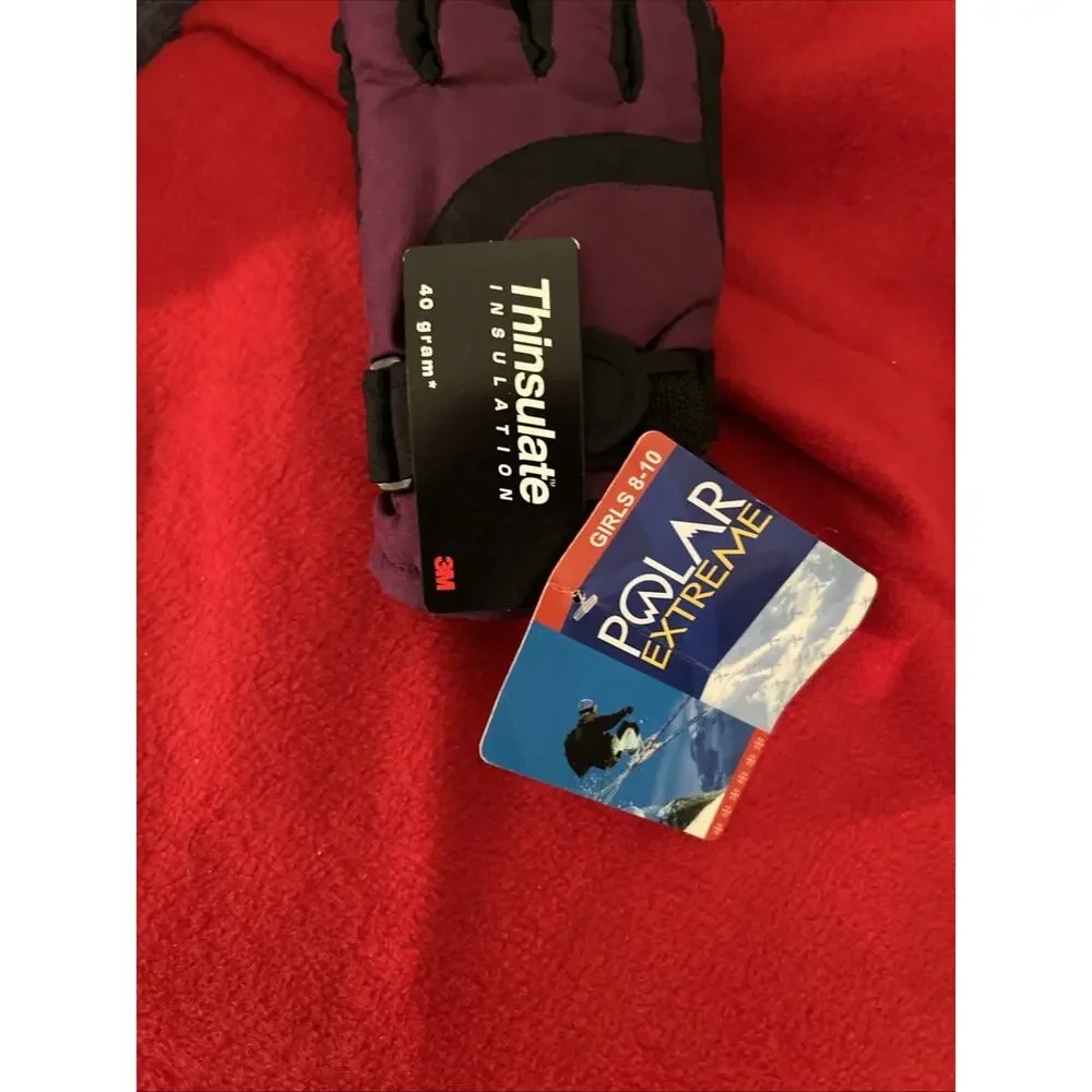 Girls Polar Extreme Thins are Insulation Gloves NWT Size 8-10 Purple
